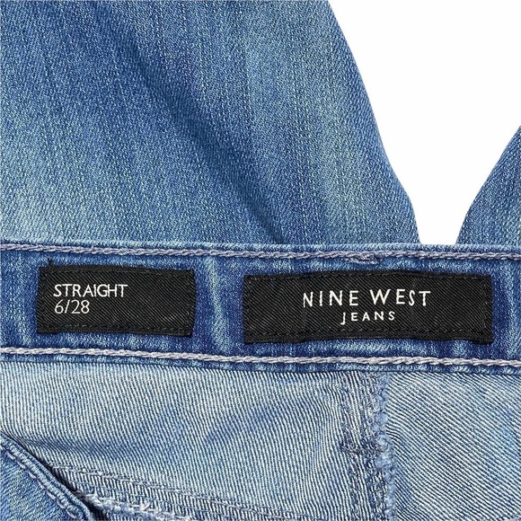 ANN Taylor Faded Medium Wash Blue Denim Straight Leg Jeans - Picture 9 of 12